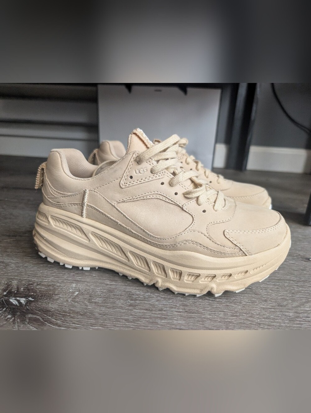 UGG Stone Beige Platform Trainer